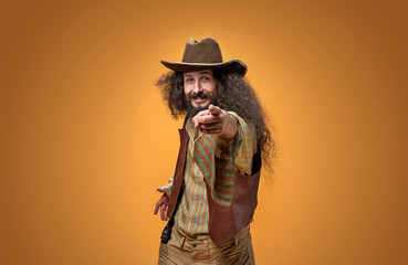 Portrait of a skinny Texas sheriff