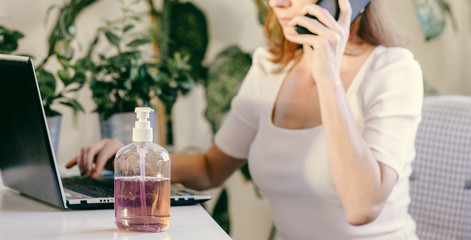 woman working from home - coronavirus