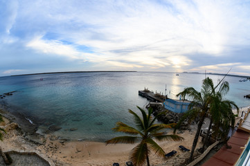 Sunset over the sea, Bonaire, Netherlands Antilles