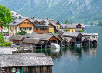 Traditional Austrian village of Hallstatt.Hallstatt is historical village located in Austrian Alps...