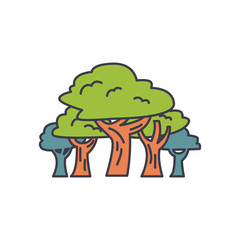 trees plants icon, fill style