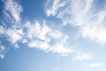 blue sky with many clouds