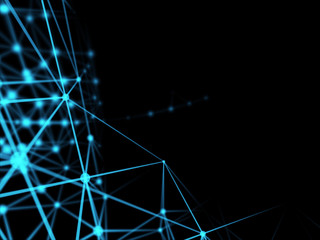 Abstract geometry surfaces, lines and points background, Used as digital wallpaper and technology background.
