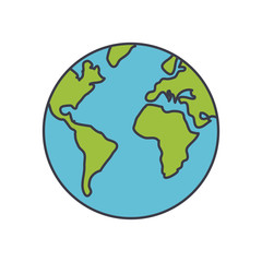 earth planet icon, fill style