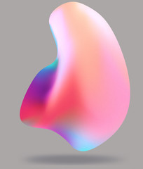 Abstract minimal gradient shape for branding, advertising in colorful smooth design blob style. Modern trendy background cover posters, banners, flyers, placards