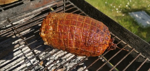 grilled meat on the grill