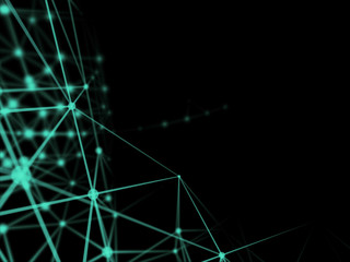 Abstract geometry surfaces, lines and points background, Used as digital wallpaper and technology background.
