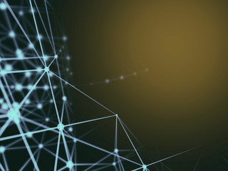 Abstract geometry surfaces, lines and points background, Used as digital wallpaper and technology background.
