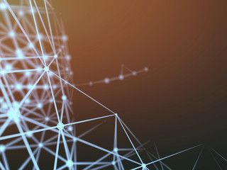 Abstract geometry surfaces, lines and points background, Used as digital wallpaper and technology background.
