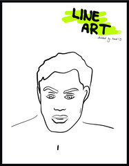 Lineart Drawing - One Line Sketch minimalistische deco Wallart für Schönheits - Salons,  Friseure, Werbung oder einfach zum Aufhängen