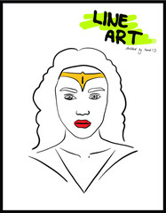 Lineart Drawing - One Line Sketch minimalistische deco Wallart für Schönheits - Salons,  Friseure, Werbung oder einfach zum Aufhängen