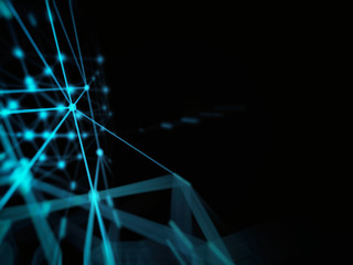 Abstract geometry surfaces, lines and points background, Used as digital wallpaper and technology background.

