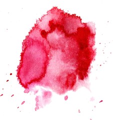 Colorful abstract watercolor texture stain with splashes and spatters.