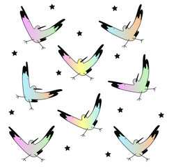 seamless pattern with birds