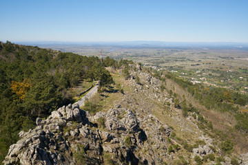Fototapeta na wymiar Serra de Sao Mamede mountains in Castelo de Vide, Portugal