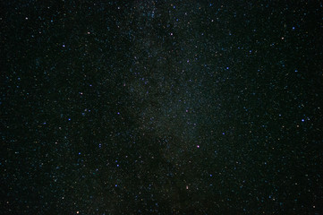 Fototapeta na wymiar Milky Way in the night sky. Long exposure photo. Bright stars in the night.
