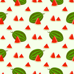  Seamless pattern with the image of watermelon. Vector pattern