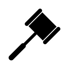 Hammer icon on white background