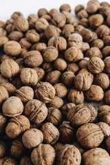 A lot of walnuts as background