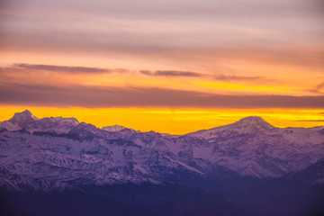 Fototapeta na wymiar Sunrise at the Andes
