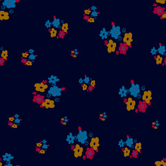 Abstract Seamless flower pattern with colorful background