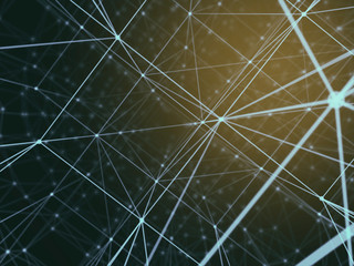 Abstract geometry surfaces, lines and points background, Used as digital wallpaper and technology background.
