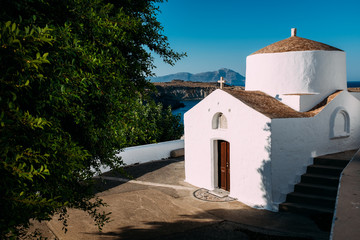 White greek church in Lindos