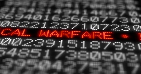 A stylized digital biological warfare background animation.	