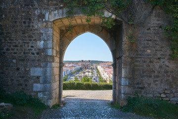 Fototapeta na wymiar Gate Entrance of Vila Vicosa castle in Alentejo, Portugal