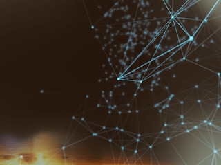 Abstract geometry surfaces, lines and points background, Used as digital wallpaper and technology background.
