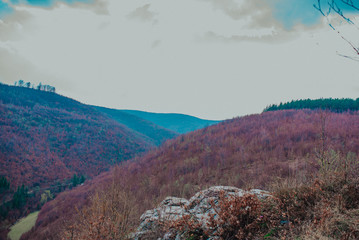 Panoramic photo of Bosnia mountain 