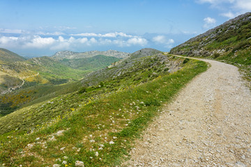 Bendy road on Mount Pantokrator