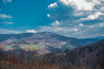 Panoramic photo of Bosnia mountain 