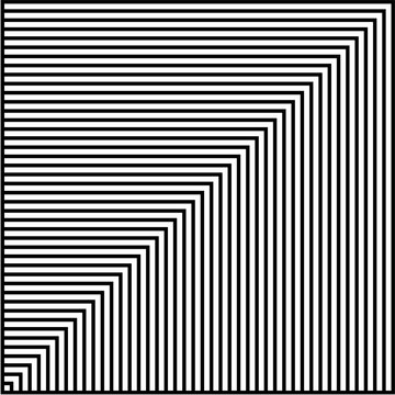 Black and white lines abstract graphic optical art