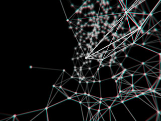 Abstract geometry surfaces, lines and points background, Used as digital wallpaper and technology background.
