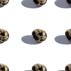 Seamless pattern with quail eggs. Abstract background. quail eggs on a white background