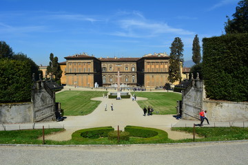 veduta di Palazzo Pitti dal Giardino dei Boboli, Firenze