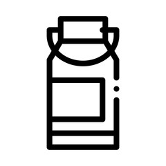 milk can icon vector. milk can sign. isolated contour symbol illustration