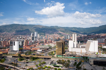 Medellin, Antioquia, Colombia. August 3, 2009: Panoramic of Medellin city