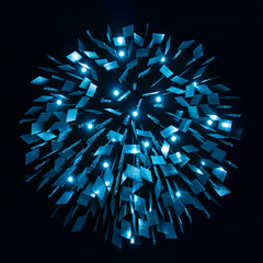 Abstract blue background with lights 