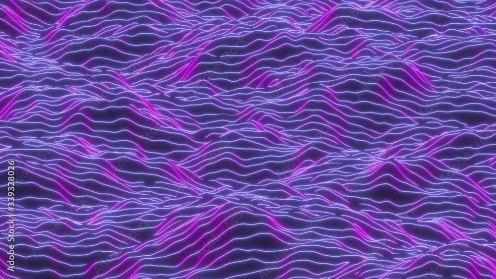 Poster looped animation. abstract colorful wavy background in bright neon colors. modern colorful wallpaper
