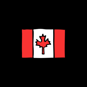 flag of Canada doodle icon