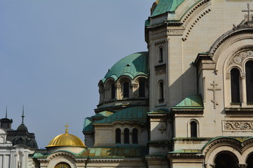 Particolare della cattedrale di Sofia, Bulgaria