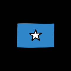 Flag of Somalia doodle icon