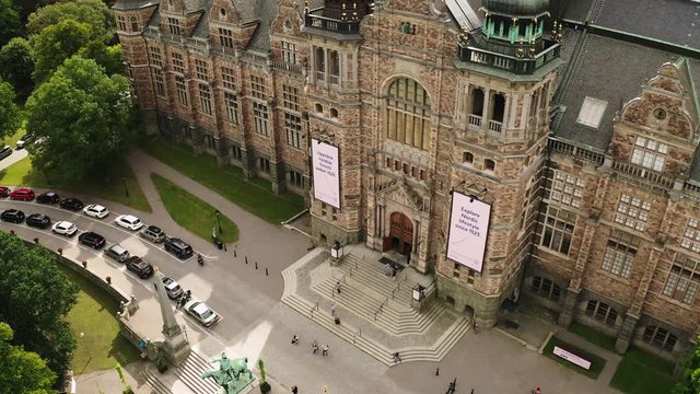 The Nordic Museum of cultural history and ethnography from above. Stockholm, Sweden