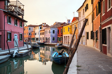Pontinello Destra quay in Burano, Venice, Italy