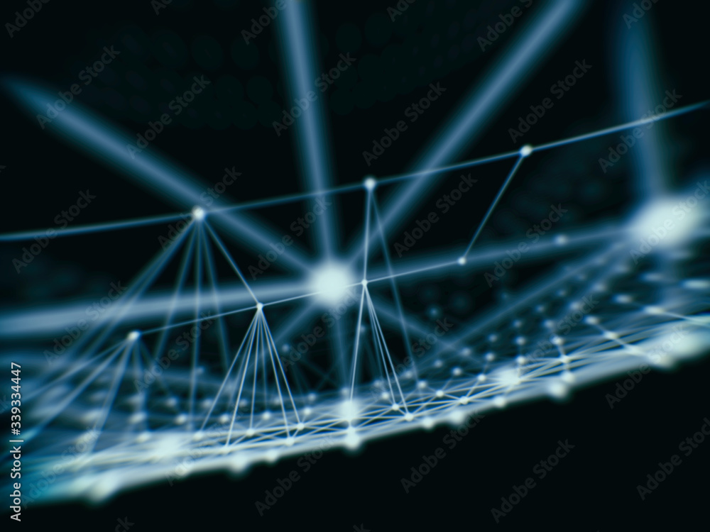 Poster abstract sphere geometry orb and polygonal lines and dots. futuristic technology (super high resolut