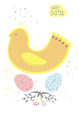 vector illustration of a set of flowers easter theme