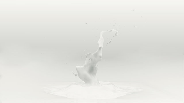 Close-up View of Milk Splash