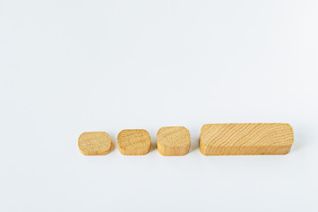Collage of wooden blocks